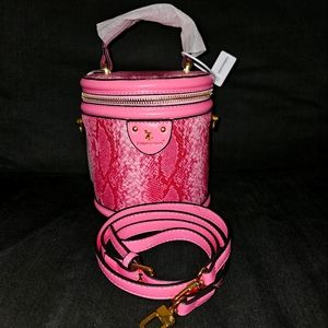 Faux snake skin pink purse